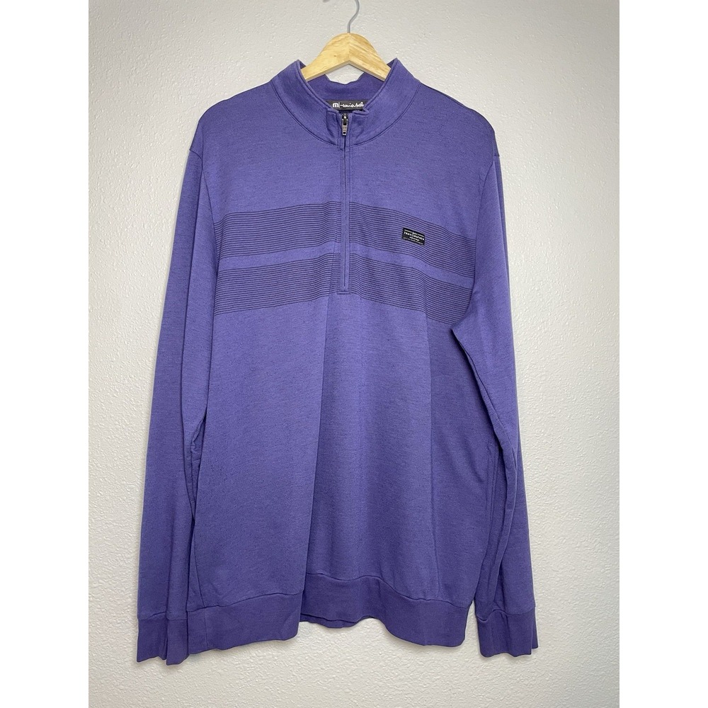 Travis Mathew‎ Sweater Mens XL Blue Golf 1/4 Zip Pullover